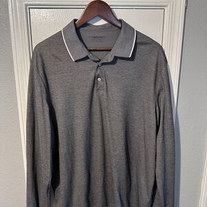 UNTUCKit Charcoal Long Sleeve Polo